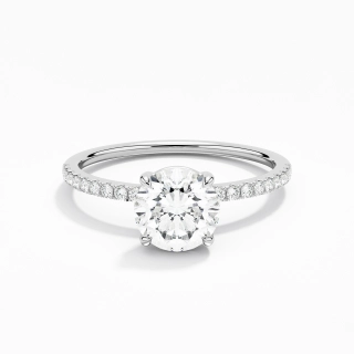 Simple Round 1.00ct Moissanite Engagement Ring