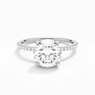 Simple Round 2.00ct Moissanite Engagement Ring