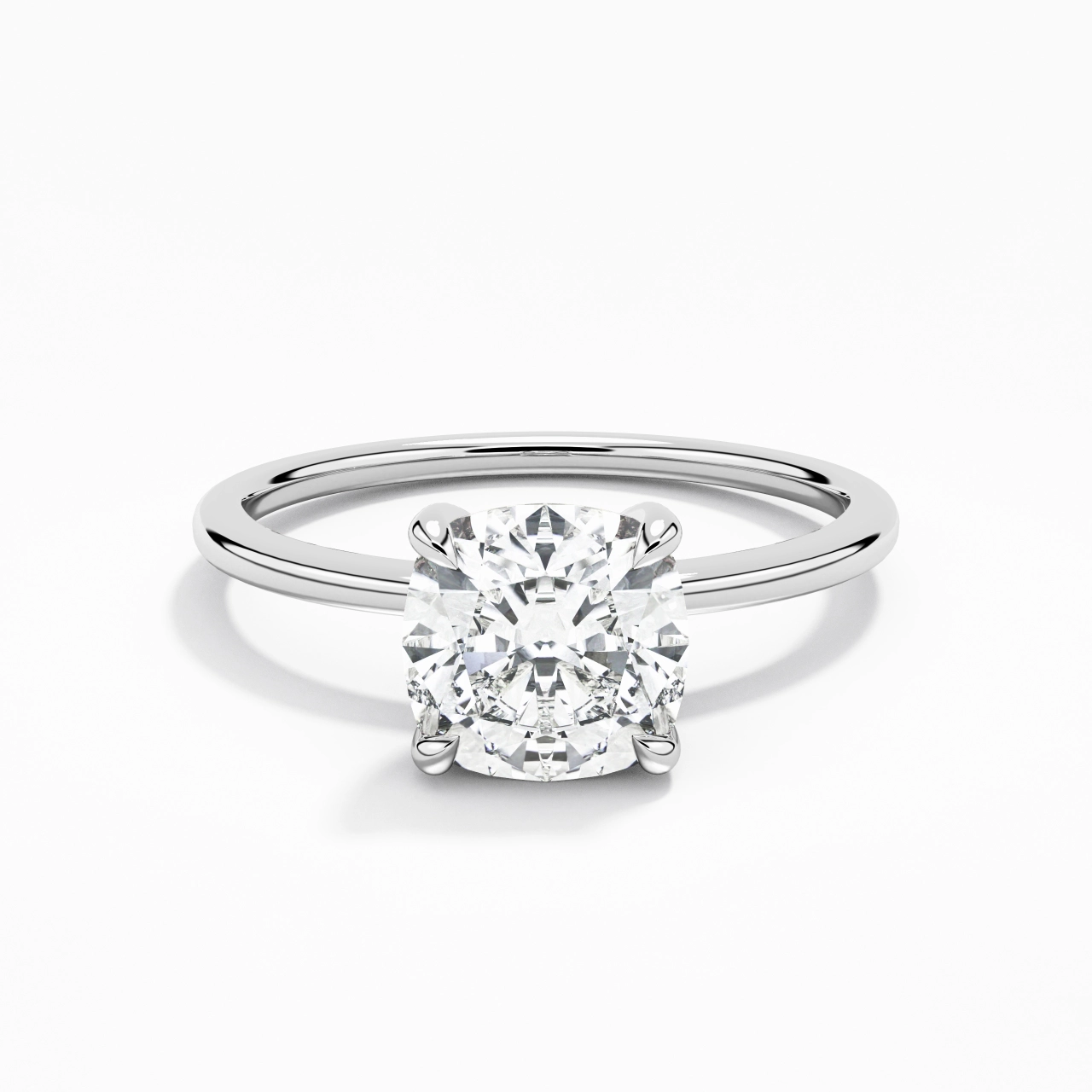 Classique Coussin 2.00ct Zircon cubique Bague de fiançailles