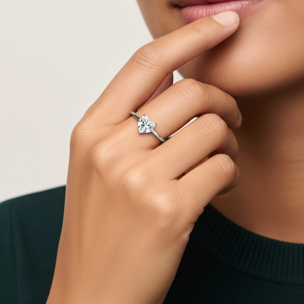 Classic Heart 2.00ct Cubic Zirconia Engagement Ring