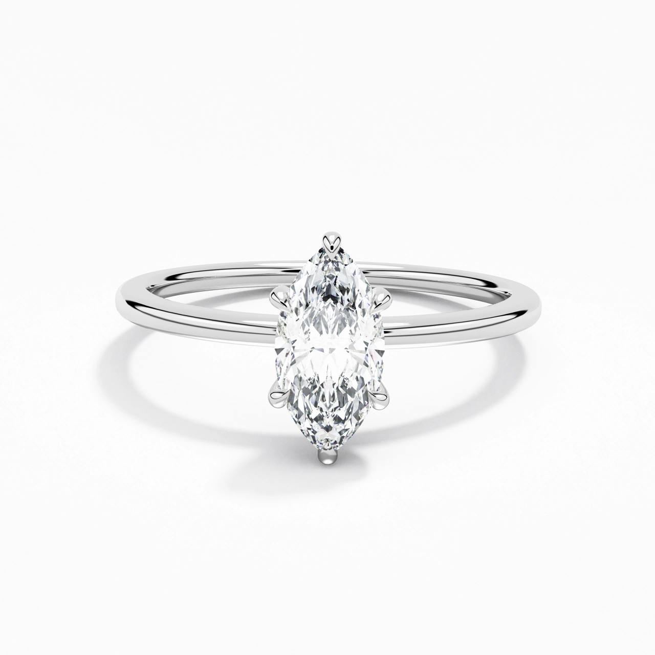 Classique Marquise 0.80ct Zircon cubique Bague de fiançailles