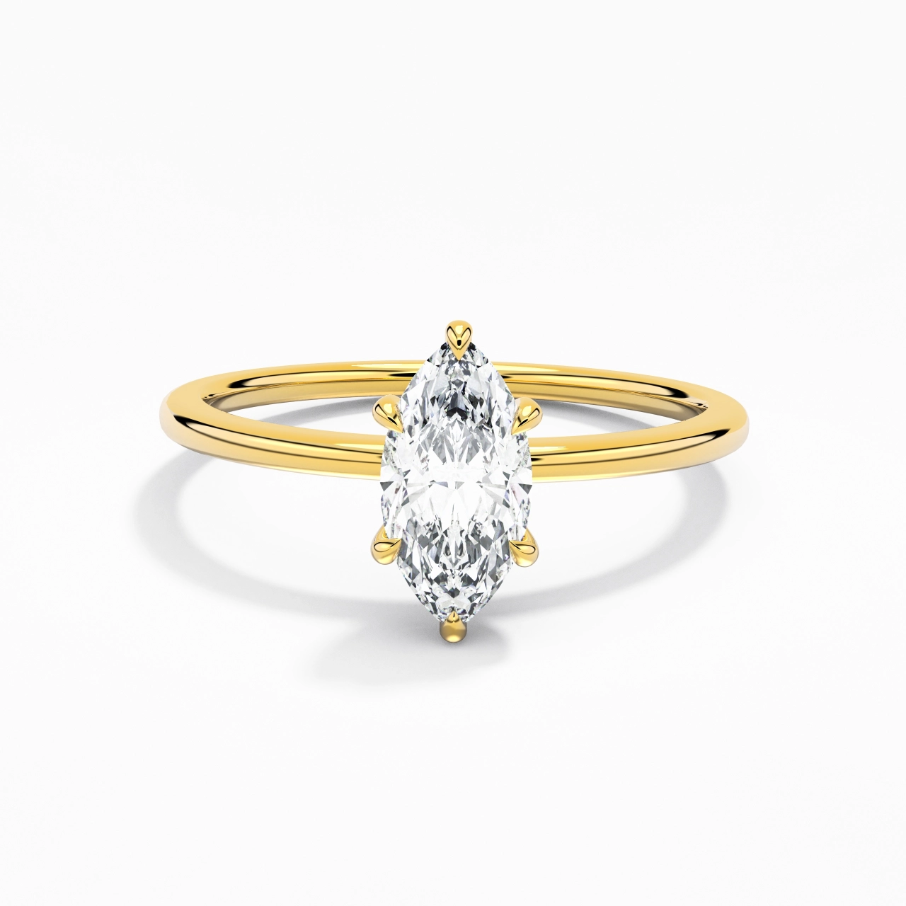 Classique Marquise 0.80ct Zircon cubique Bague de fiançailles