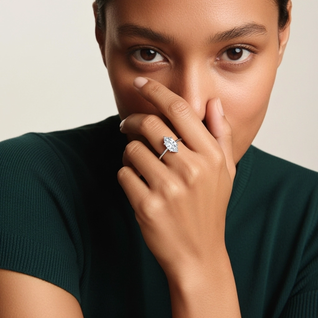 Classic Marquise 0.80ct Cubic Zirconia Engagement Ring