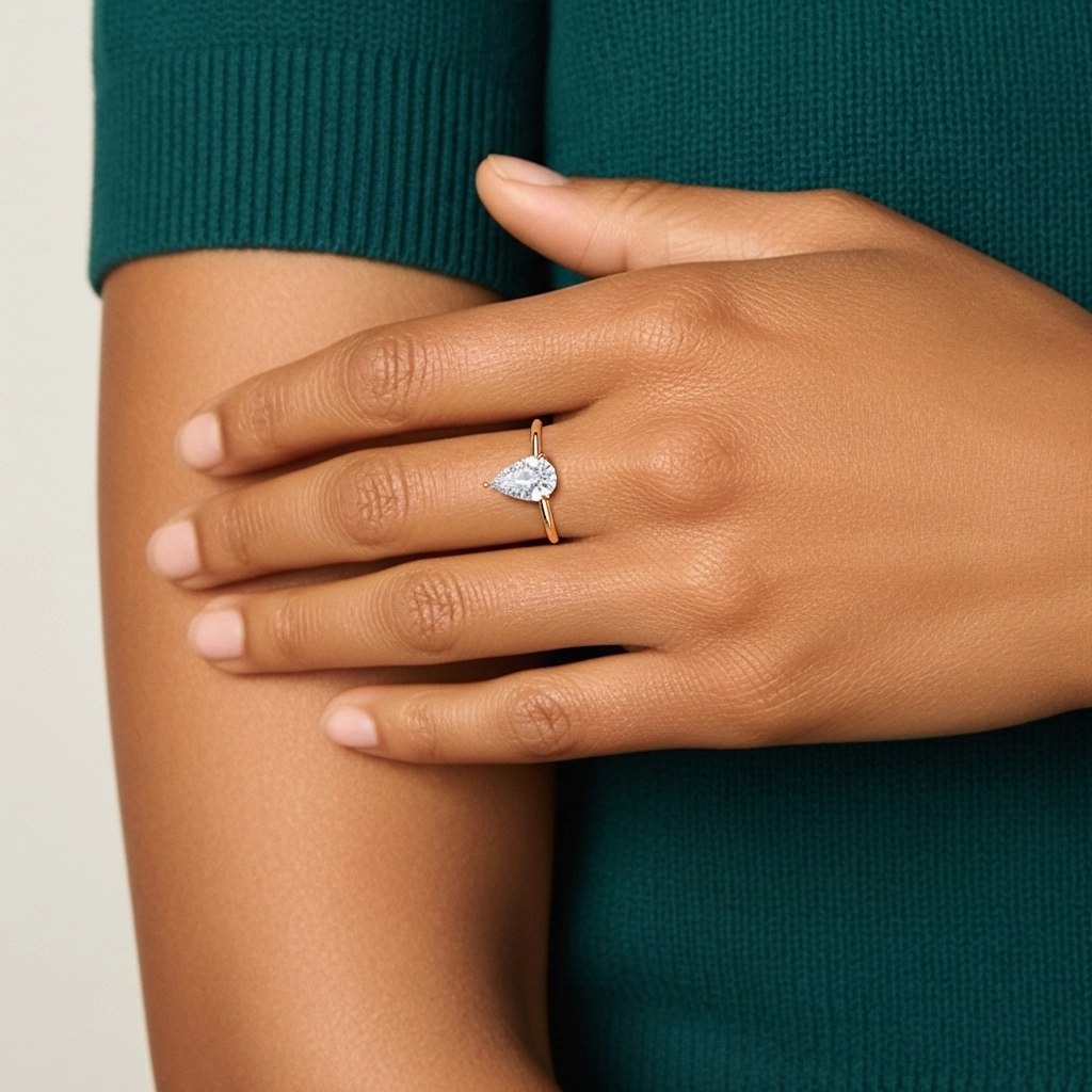 Classic Pear 2.00ct Cubic Zirconia Engagement Ring