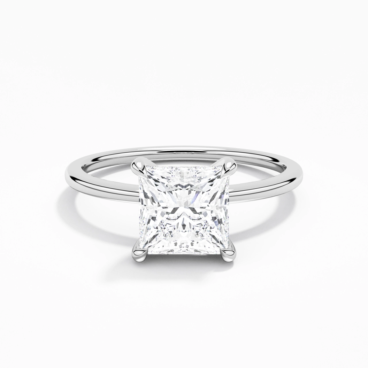 Classique Princesse 1.50ct Zircon cubique Bague de fiançailles