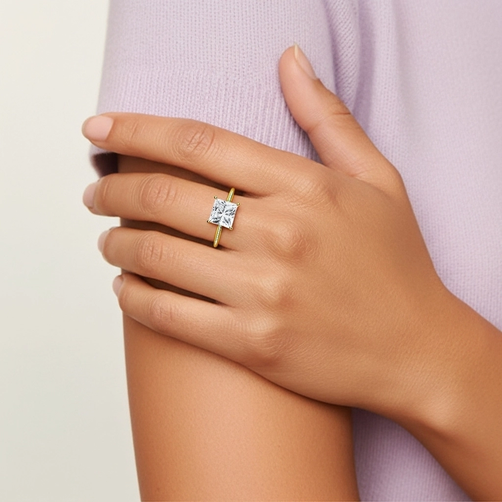 Classic Princess 1.00ct Cubic Zirconia Engagement Ring