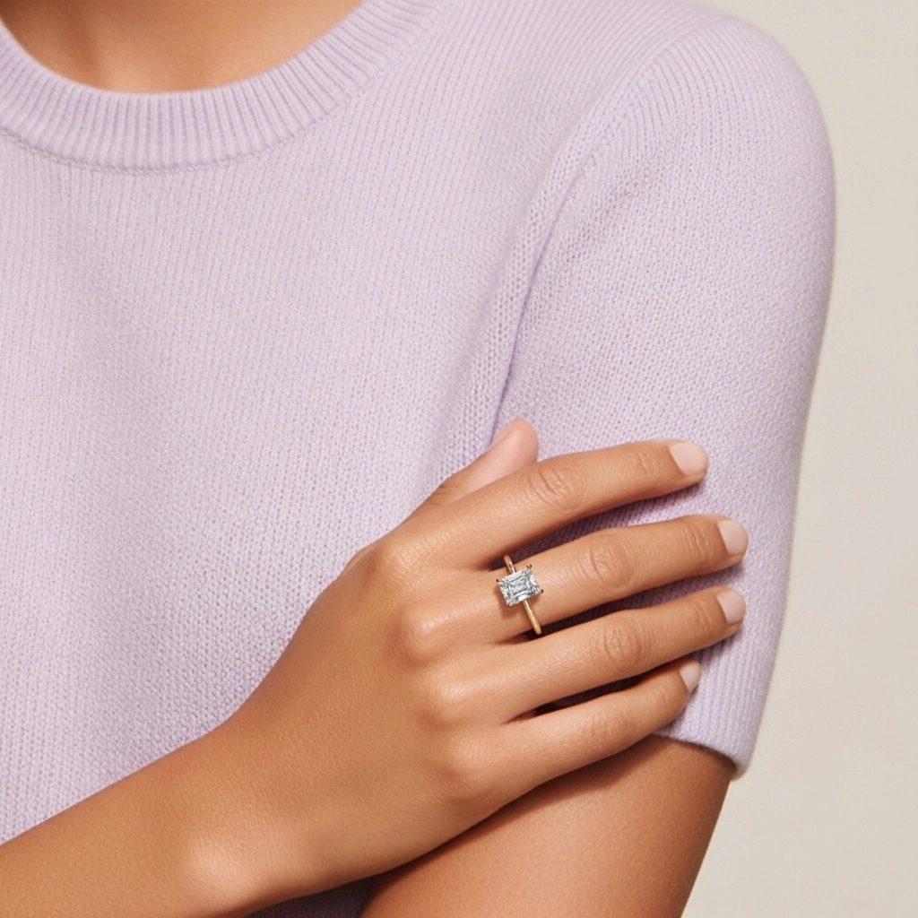 Classic Radiant 0.80ct Cubic Zirconia Engagement Ring