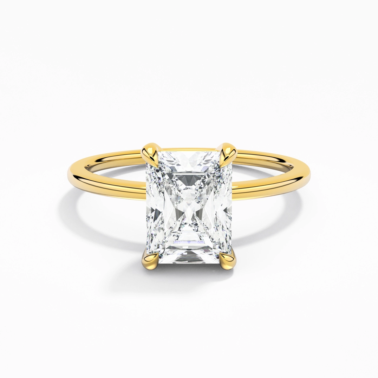 Classique Radiant 2.00ct Zircon cubique Bague de fiançailles