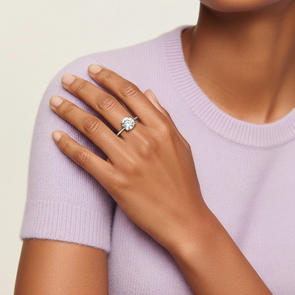 Classic Round 2.00ct Cubic Zirconia Engagement Ring