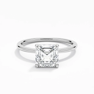 Classique Asscher 1.50ct Zircon cubique Bague de fiançailles