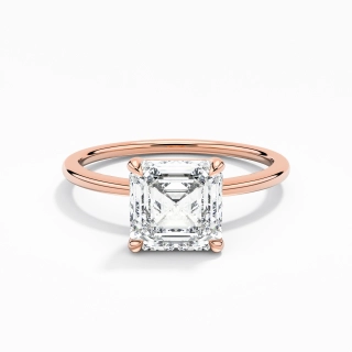 Classique Asscher 2.00ct Zircon cubique Bague de fiançailles