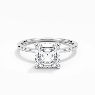 Classique Asscher 2.00ct Zircon cubique Bague de fiançailles