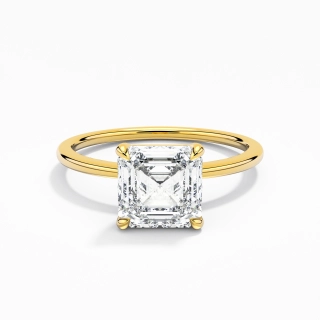 Classique Asscher 2.00ct Zircon cubique Bague de fiançailles