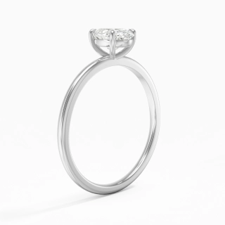 Classique Ovale 1.00ct Zircon cubique Bague de fiançailles