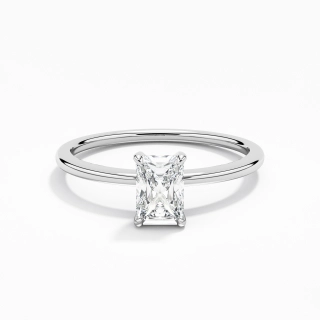 Classique Radiant 0.80ct Zircon cubique Bague de fiançailles