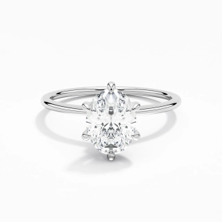 Simple Oval 1.50ct Moissanite Engagement Ring