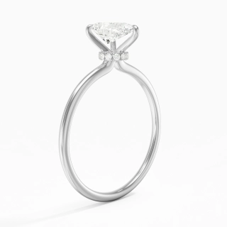 Simple Pear 1.00ct Moissanite Engagement Ring