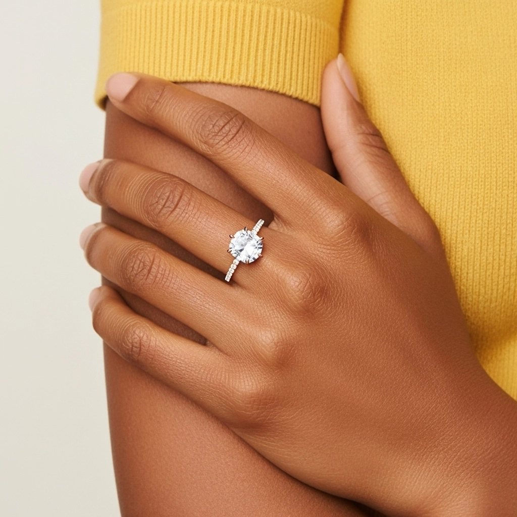 Simple Cushion 2.00ct Cubic Zirconia Engagement Ring