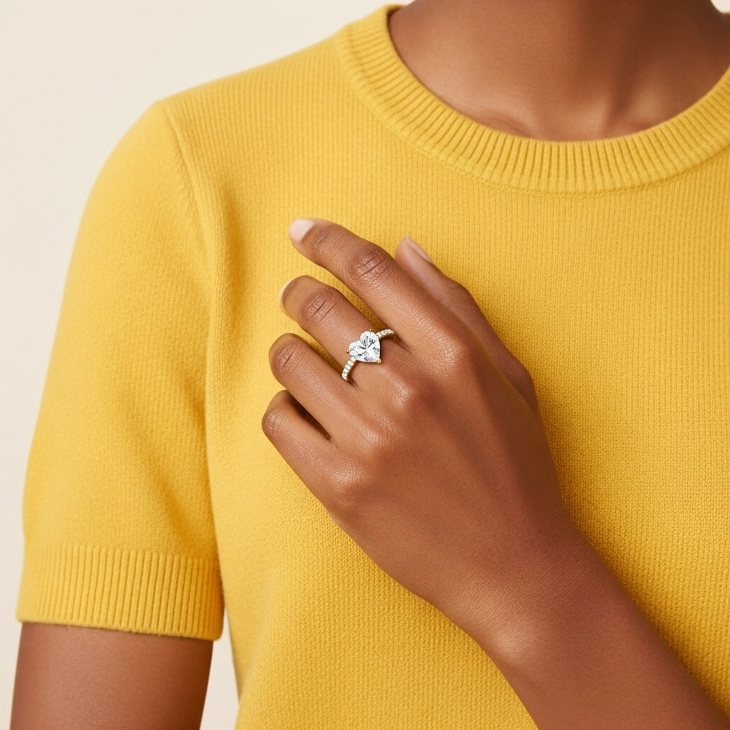 Simple Heart 2.00ct Cubic Zirconia Engagement Ring