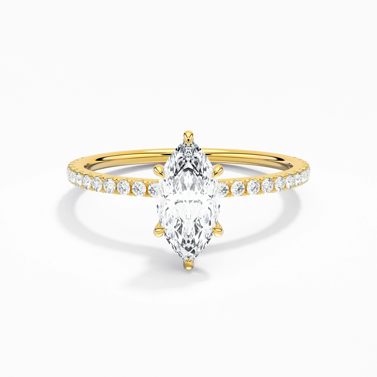 Simple Marquise 0.80ct Moissanite Engagement Ring