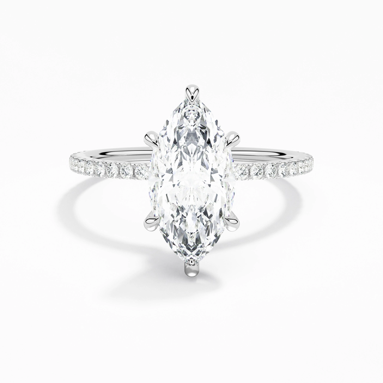 Simple Marquise 2.00ct Moissanite Bague de fiançailles