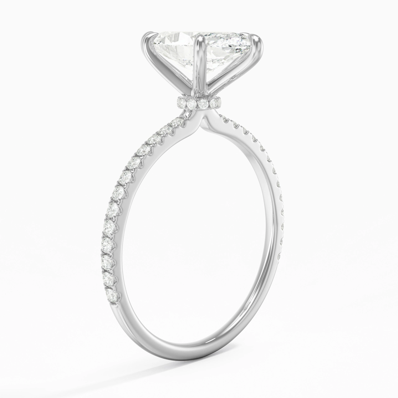 Simple Marquise 2.00ct Moissanite Bague de fiançailles