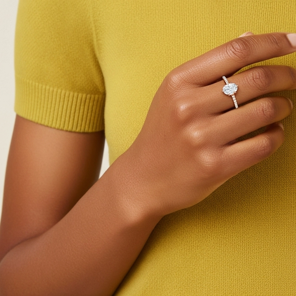 Simple Oval 2.00ct Cubic Zirconia Engagement Ring