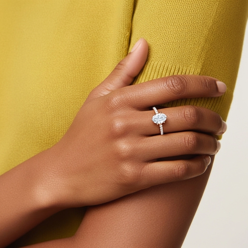 Simple Oval 2.00ct Cubic Zirconia Engagement Ring