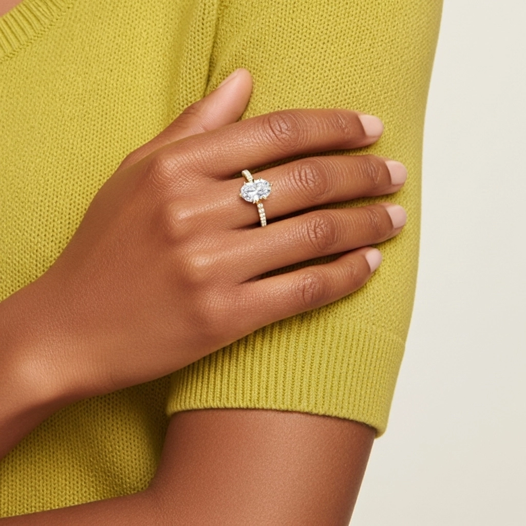 Simple Oval 2.00ct Cubic Zirconia Engagement Ring