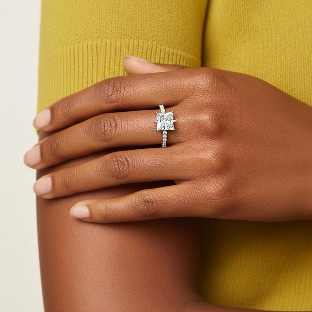 Simple Princess 2.00ct Cubic Zirconia Engagement Ring