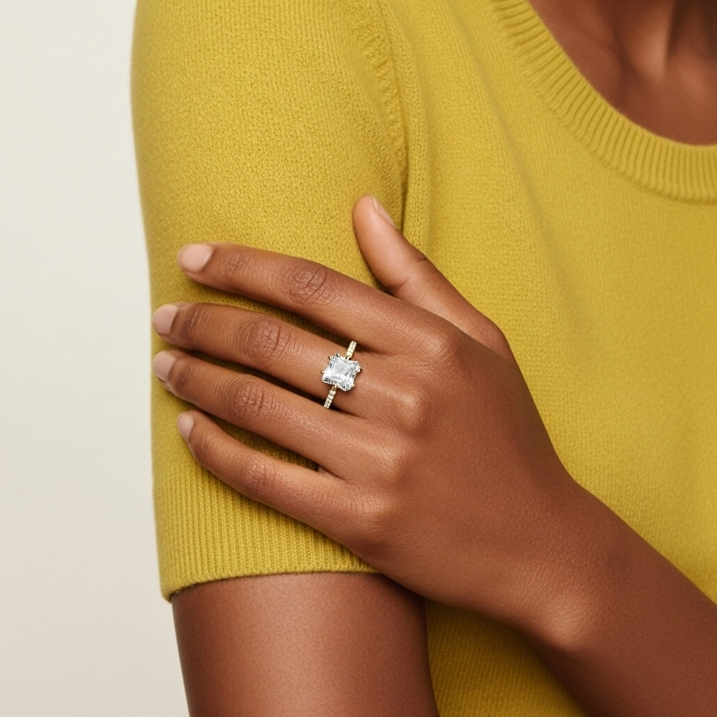 Simple Princess 2.00ct Cubic Zirconia Engagement Ring