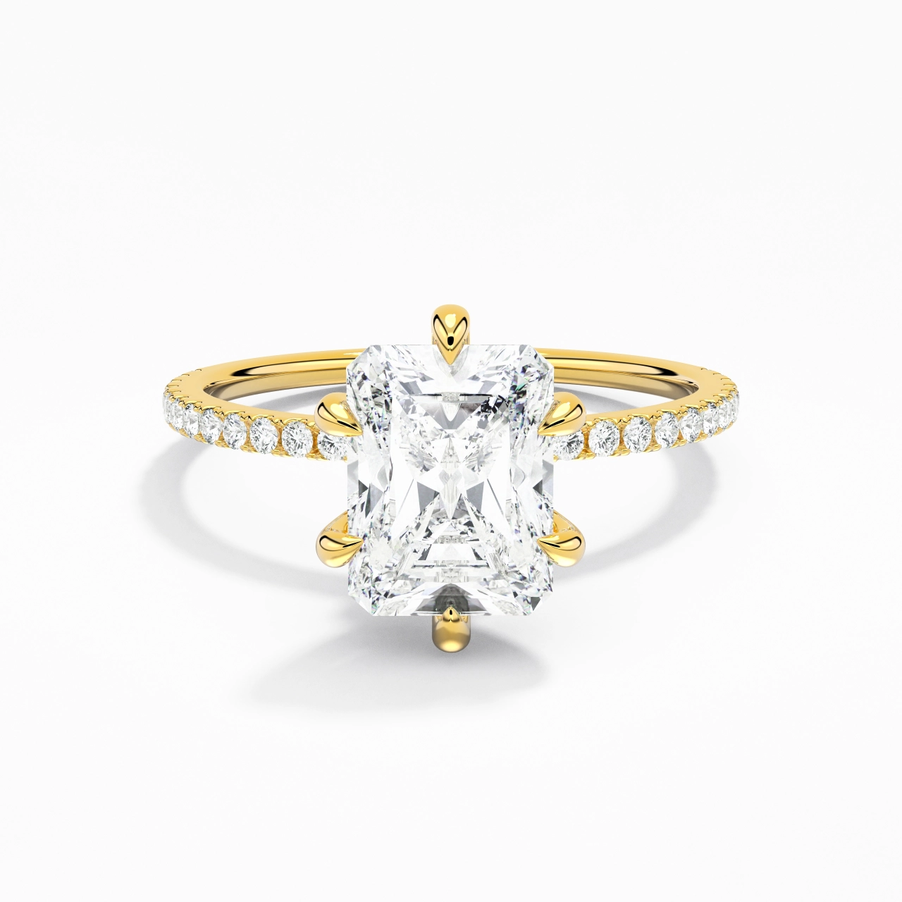 Simple Radiant 2.00ct Moissanite Engagement Ring