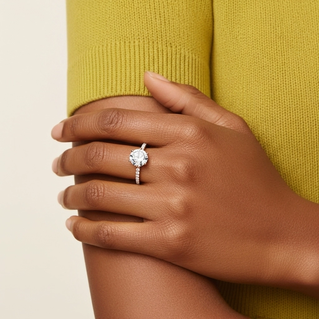 Simple Round 2.00ct Cubic Zirconia Engagement Ring