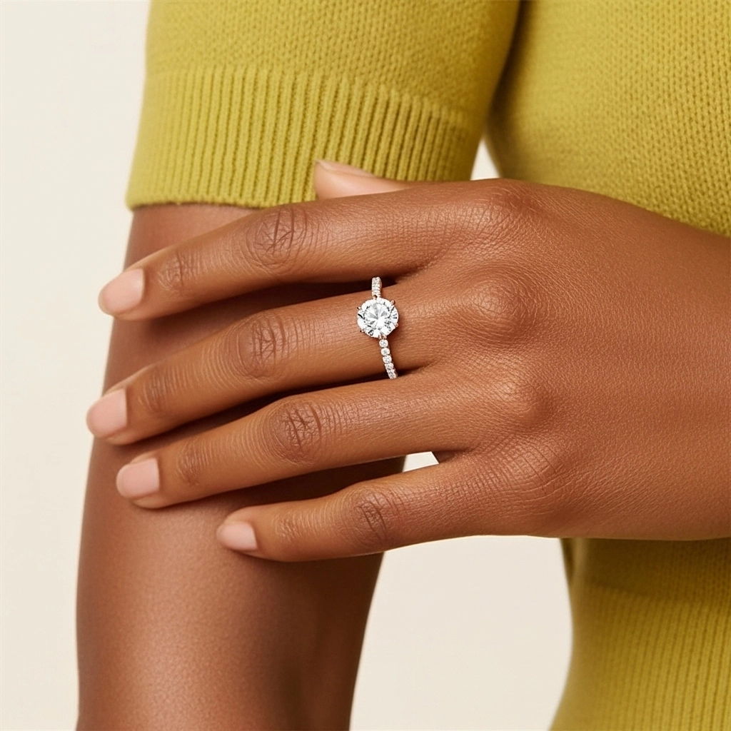 Simple Round 2.00ct Cubic Zirconia Engagement Ring