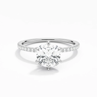 Simple Coussin 1.50ct Moissanite Bague de fiançailles