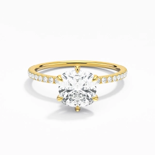 Simple Cushion 1.50ct Moissanite Engagement Ring