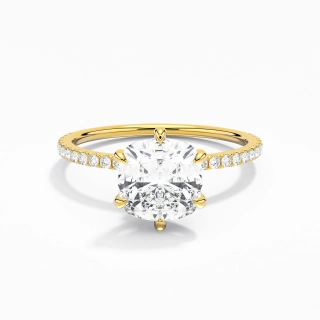 Simple Cushion 2.00ct Moissanite Engagement Ring