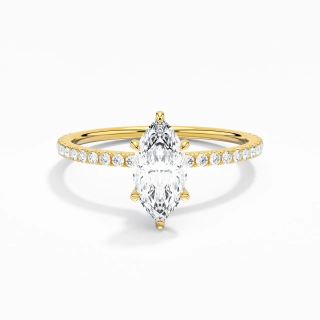 Simple Marquise 0.80ct Moissanite Engagement Ring