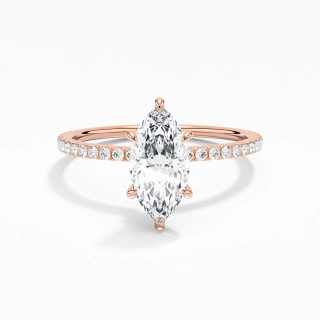 Simple Marquise 1.00ct Moissanite Bague de fiançailles