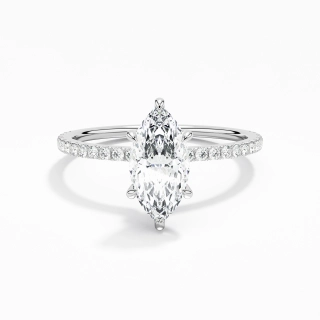 Simple Marquise 1.00ct Moissanite Bague de fiançailles