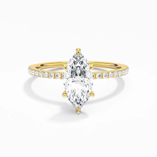 Simple Marquise 1.00ct Moissanite Engagement Ring