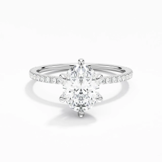 Simple Ovale 1.50ct Moissanite Bague de fiançailles