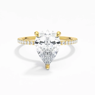 Simple Pear 2.00ct Moissanite Engagement Ring