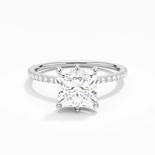 Simple Princess 1.50ct Moissanite Engagement Ring