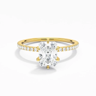 Simple Radiant 1.00ct Moissanite Engagement Ring