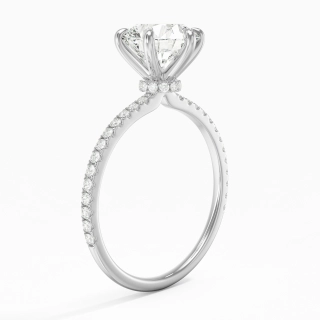 Simple Rond 2.00ct Moissanite Bague de fiançailles