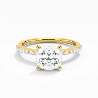 Simple Cushion 2.00ct Moissanite Engagement Ring