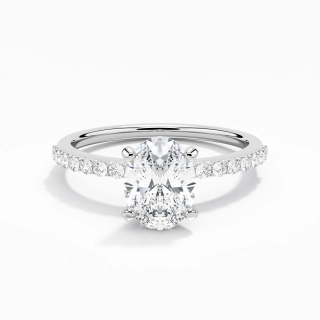 Simple Oval 1.50ct Moissanite Engagement Ring