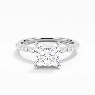 Simple Princess 1.50ct Moissanite Engagement Ring