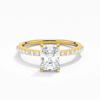 Simple Radiant 1.00ct Moissanite Engagement Ring